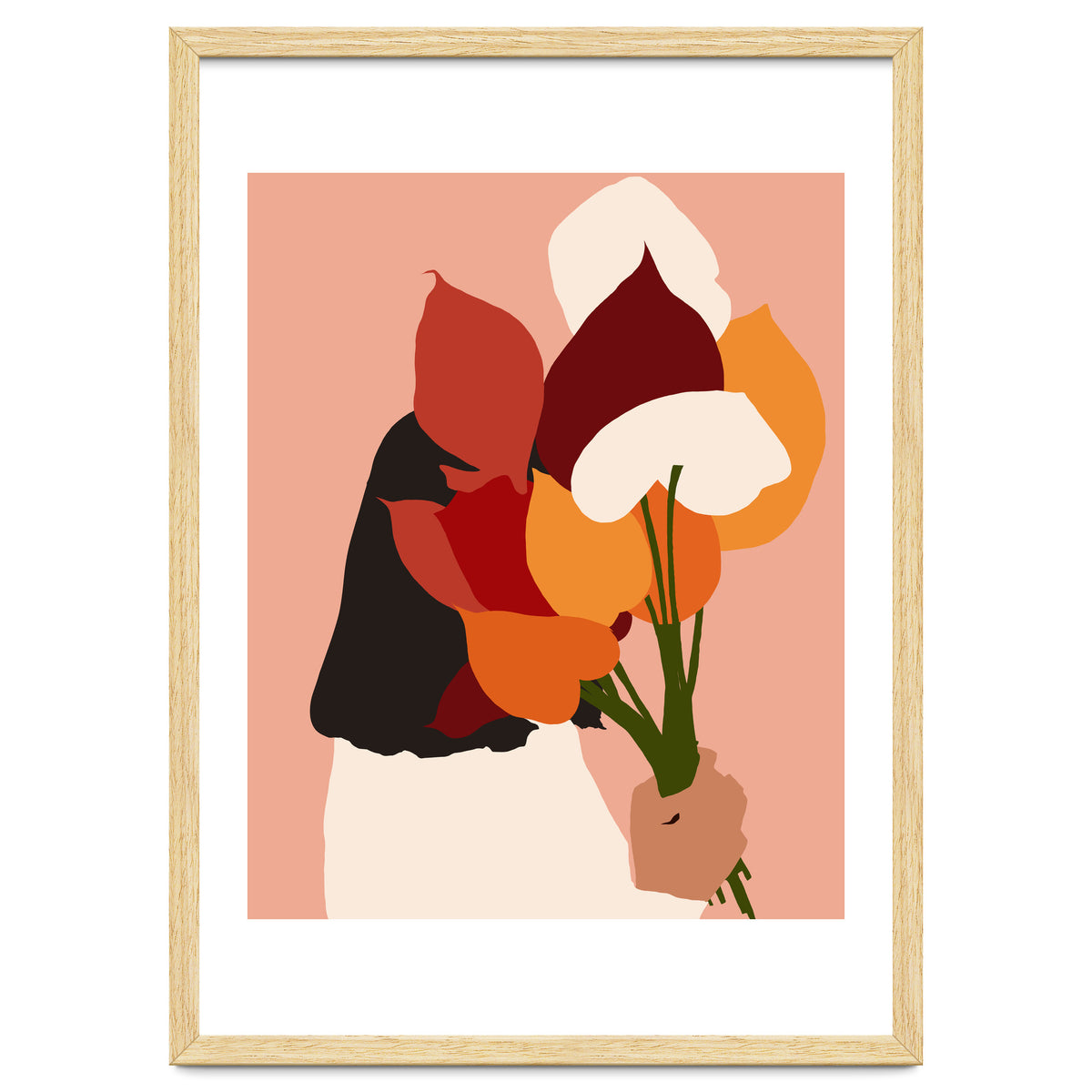 The Comfort Zone, Pastel Bohemian Woman, Floral Self Care Self Love Positivity Growth, Eclectic Boho Concept