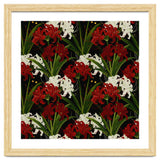 Red and White Spider Lily Flower Print Elegant Botanical Japanese Inspired Floral Artwork thumbnail