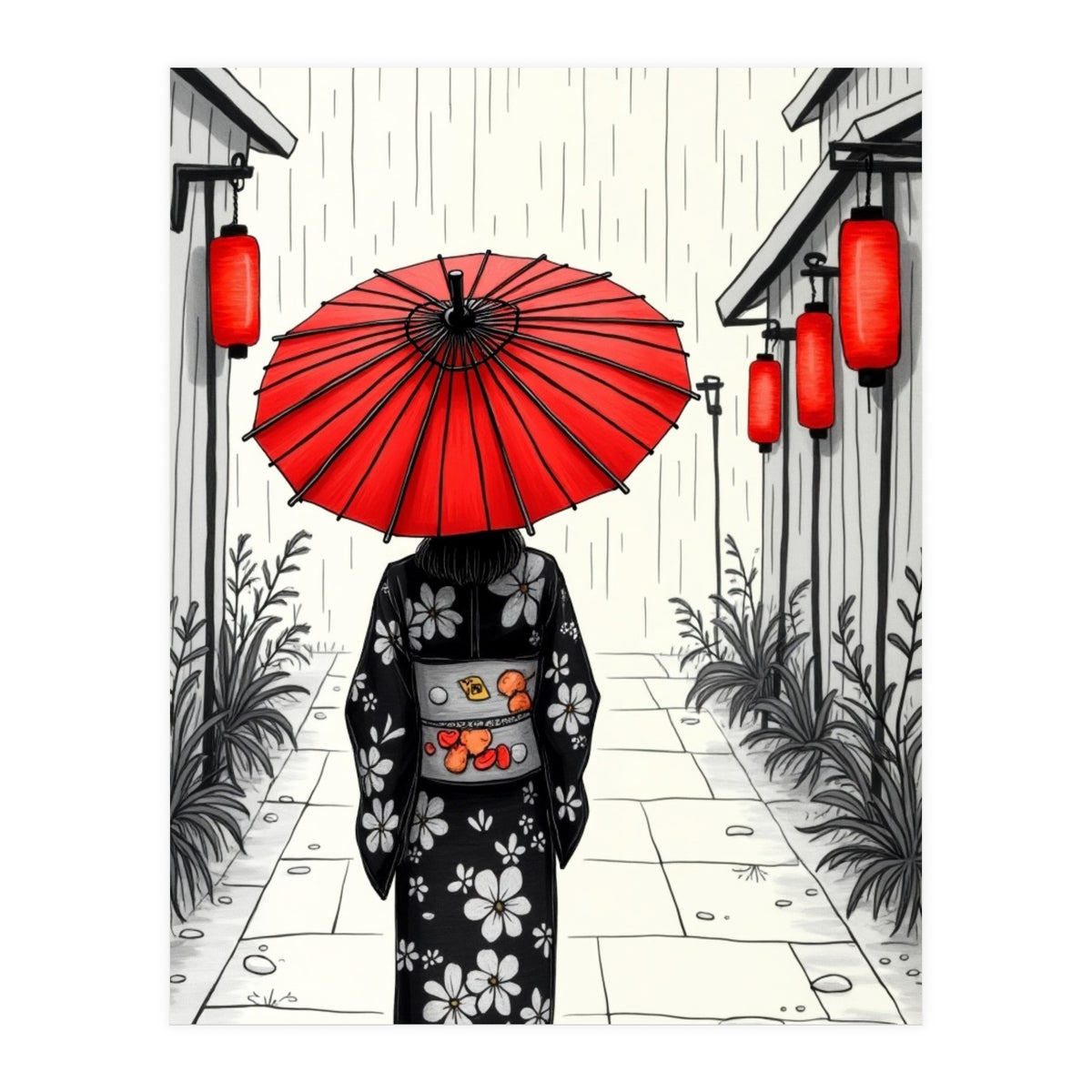 Red Umbrella (Print Only)