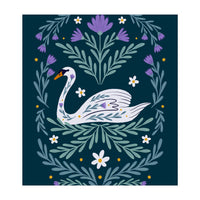 Swan Purple And Teal (Print Only)