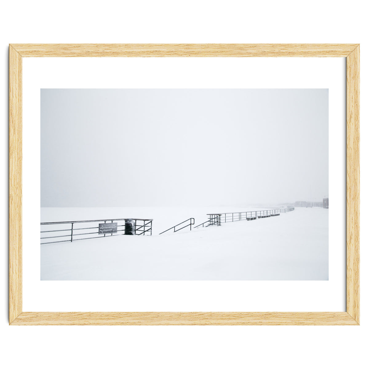 Stairs leading to the winter sea