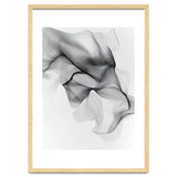 Abstract Black And White Flowing Lines Forming Organic Shapes And Forms thumbnail