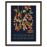 Calendar 2025 fuchsia flower