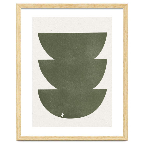 GREEN WATERCOLOR SHAPES NO.3