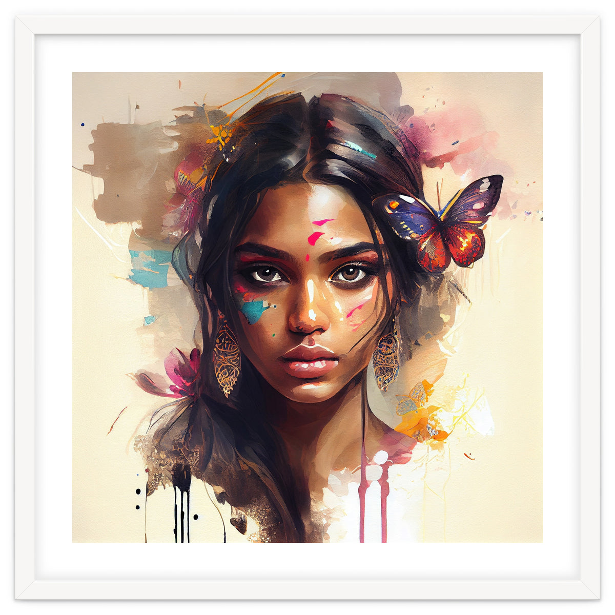 Watercolor Hindu Woman #1