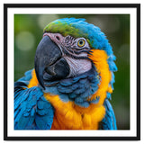 Close Up Blue And Yellow Macaw Parrot Face thumbnail