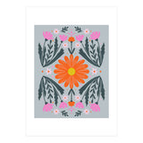 Orange Flower with pink buds (Print Only) thumbnail