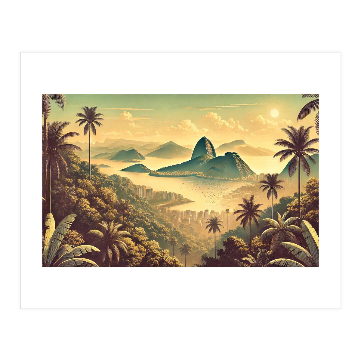 Vintage Brazil, Rio De Janeiro Tropics Poster (Print Only)