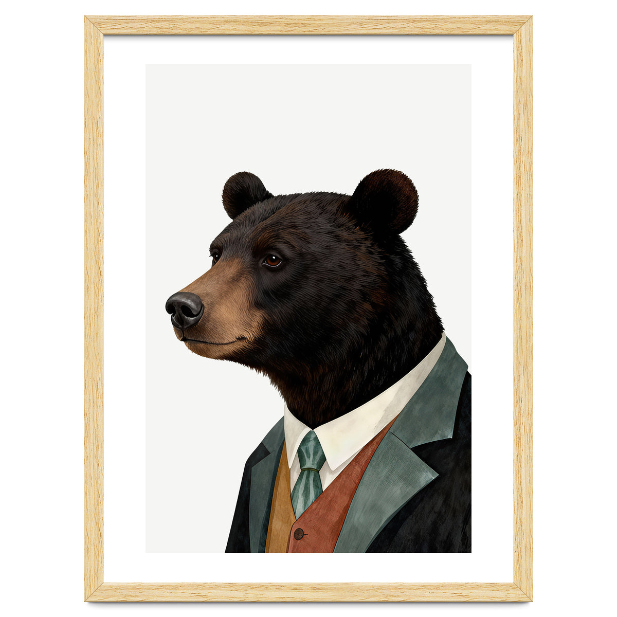 Black Bear In Suit