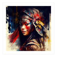 Powerful Asian Warrior Woman #2 (Print Only)