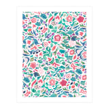 Primitive Flowers Green Coral (Print Only) thumbnail