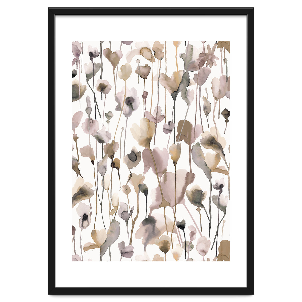 Watercolour Terracotta Wild Flowers