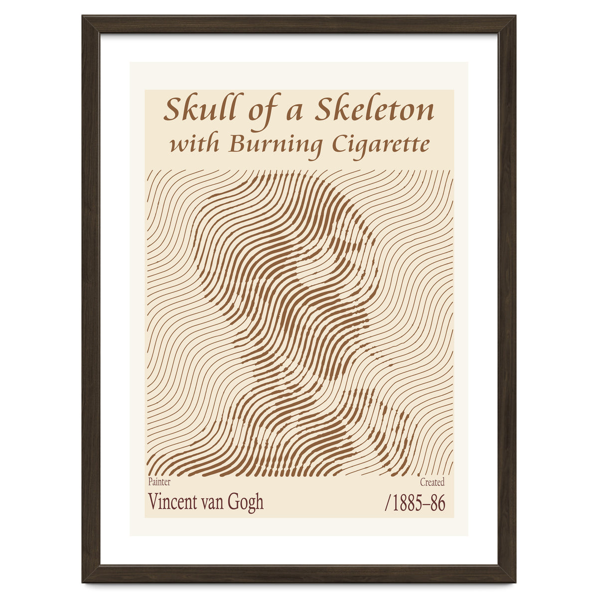 Skull of a Skeleton with Burning Cigarette - Vincent van Gogh (1885–86)