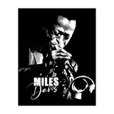 Miles Davis American Jazz Trumpeter in Grayscale (Print Only) thumbnail