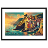 Vintage Cinque Terre Poster, Italy thumbnail