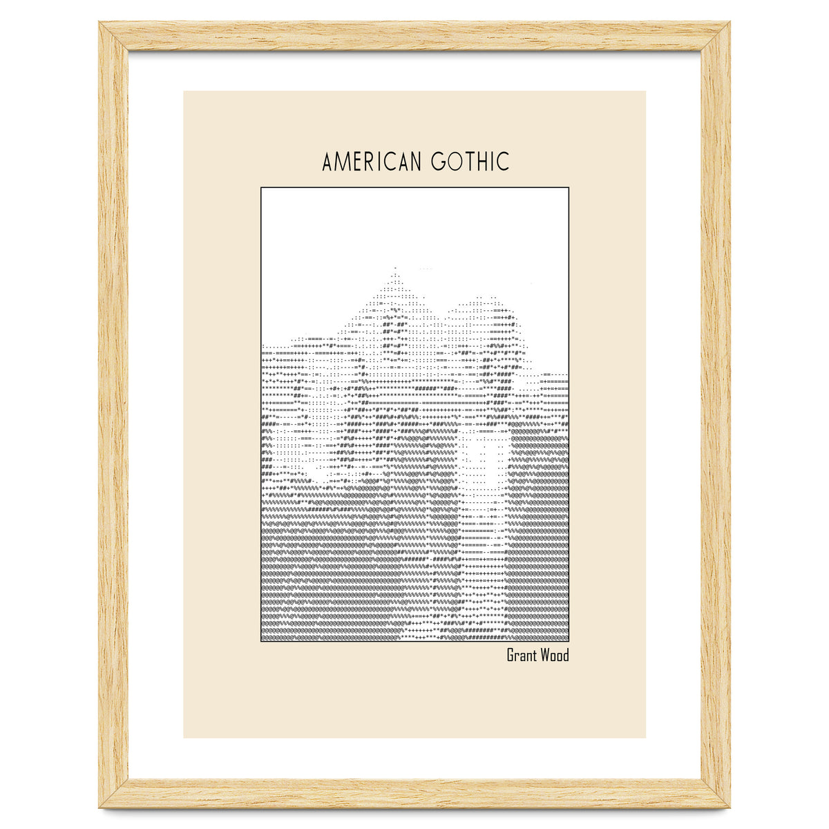 American Gothic – Grant Wood (ascii Art)