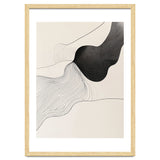 Abstract Black And White Organic Flowing Lines Art thumbnail