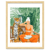 Jungle Vacay | Modern Bohemian Blonde Woman Tropical Travel | Leopard Wildlife Forest Reader thumbnail