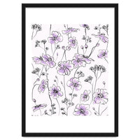 Wild Roses Floral Pattern - Purple