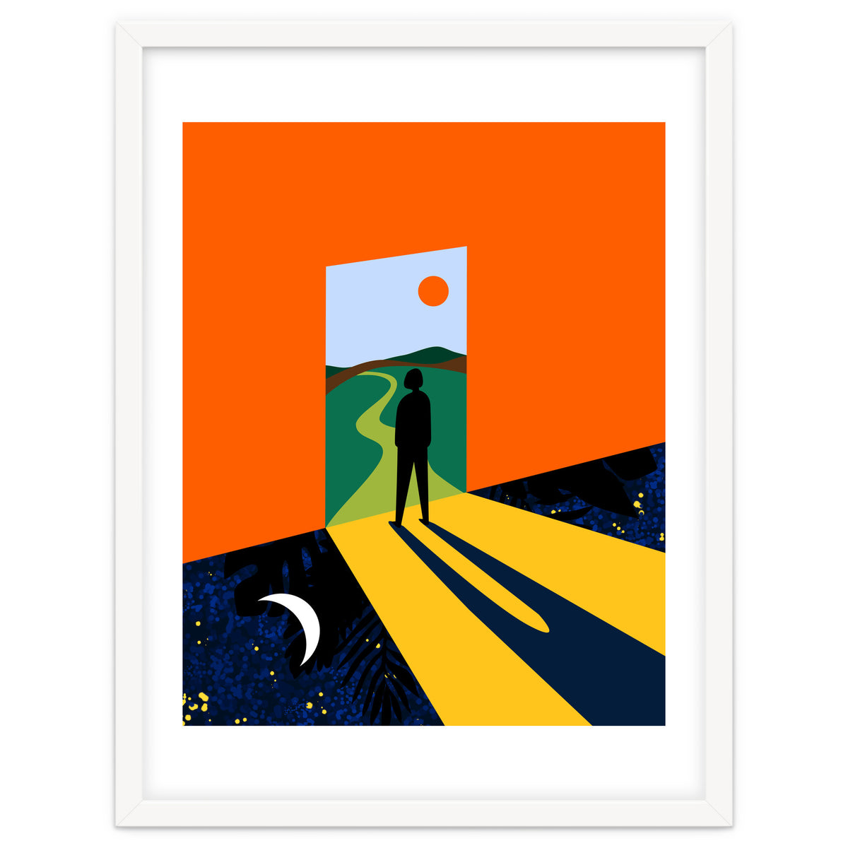 The Path Ahead, Abstract Concept Positivity Growth Mindset People, Eclectic Inspire Bohemian Contemporary Modern Pop Art