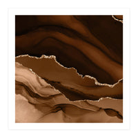 Brown & Gold Agate Texture 12 (Print Only)