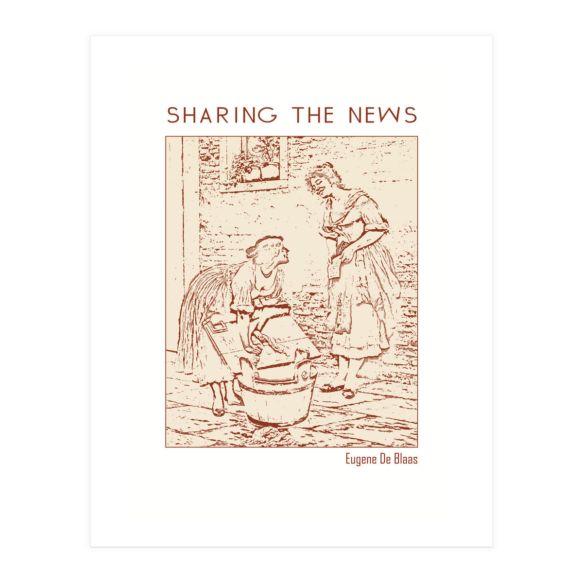 Sharing The News – Eugene De Blaas (Print Only)