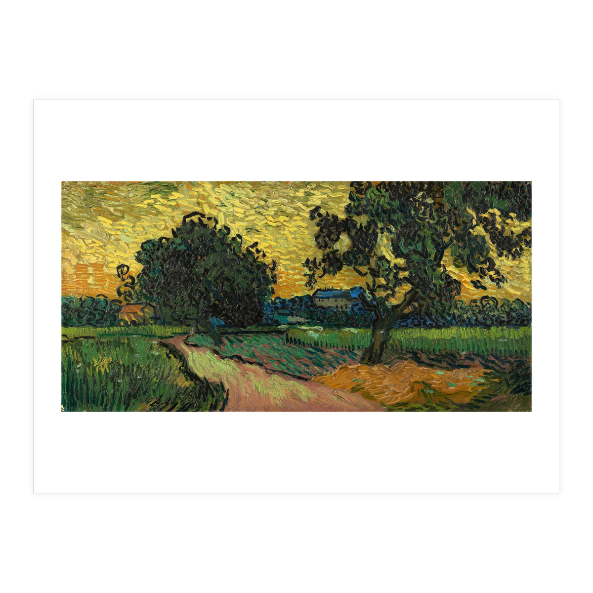 Landscape at Twilight. Date: June 1890, Auvers-sur-Oise. Dimensions: 50.2 cm x 101 cm, 70 cm x 12... (Print Only)