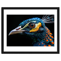 Close Up Of A Peacock Bird Head Eye