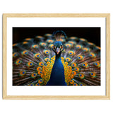 Close Up Peacock Displaying Its Feathers thumbnail