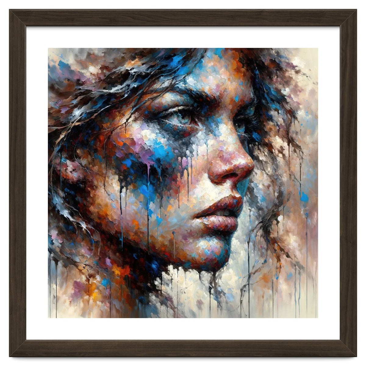 Intense Abstract Side Portrait