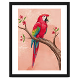 Red Macaw Parrot Bird Forest thumbnail