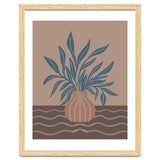 Modern Vase with Tropical Leaves thumbnail