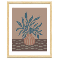 Modern Vase with Tropical Leaves