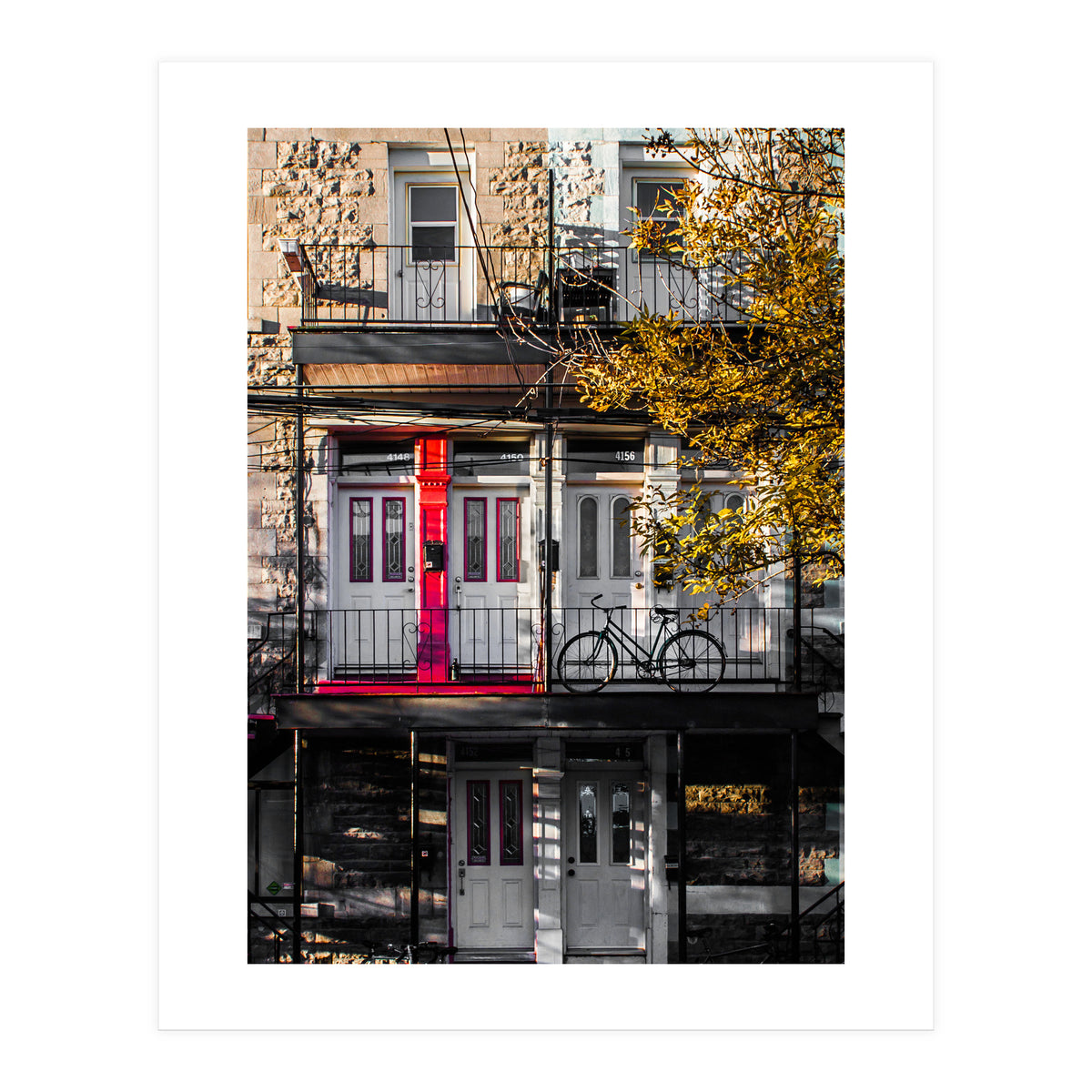 Montreal Bicycle Balcony No 1 Color Version (Print Only)