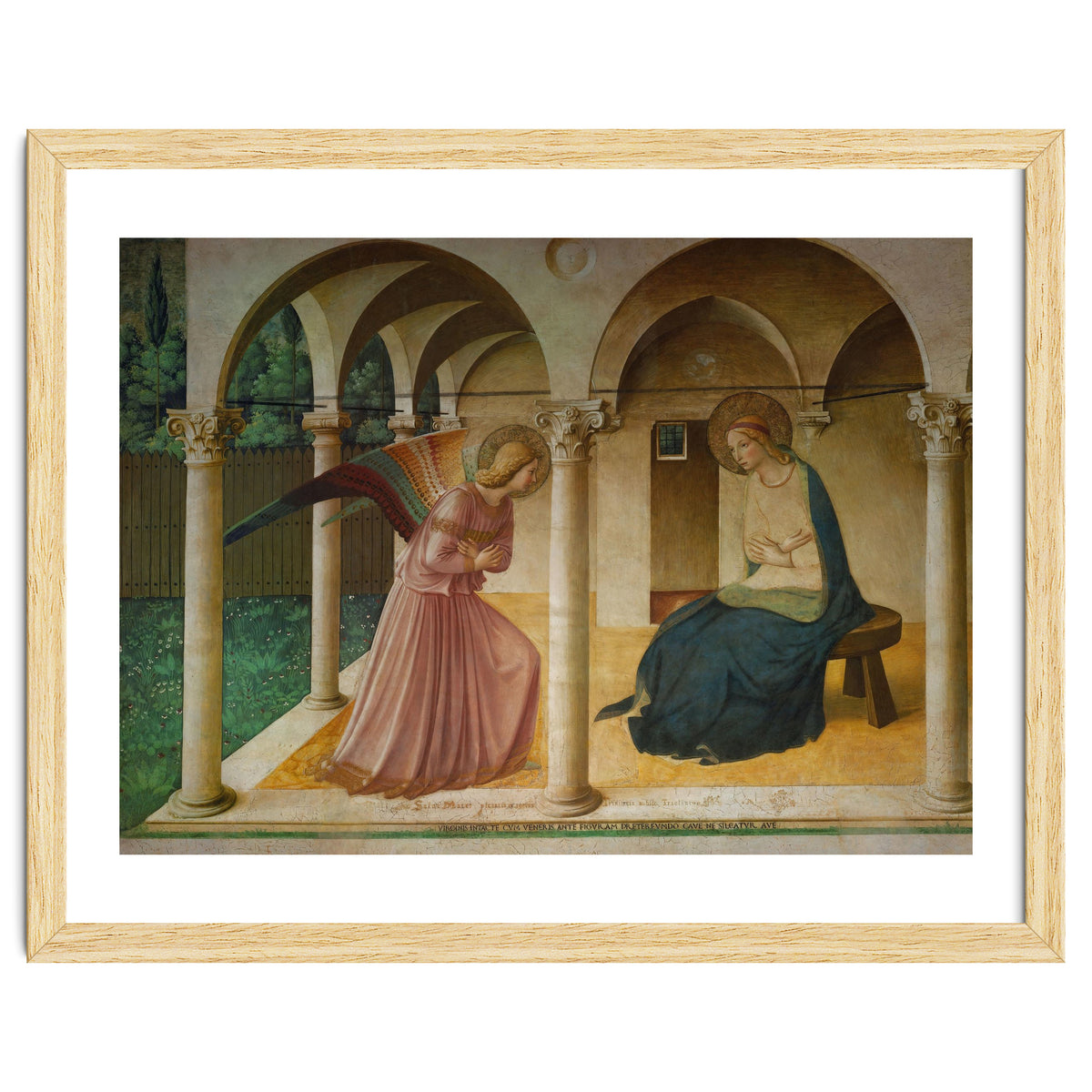 The Annunciation. Fresco in the former dormitory of the Dominican monastery San Marco, Florence.