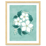 White Flowers On Mint thumbnail