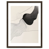 Abstract Black And White Organic Flowing Lines Art thumbnail