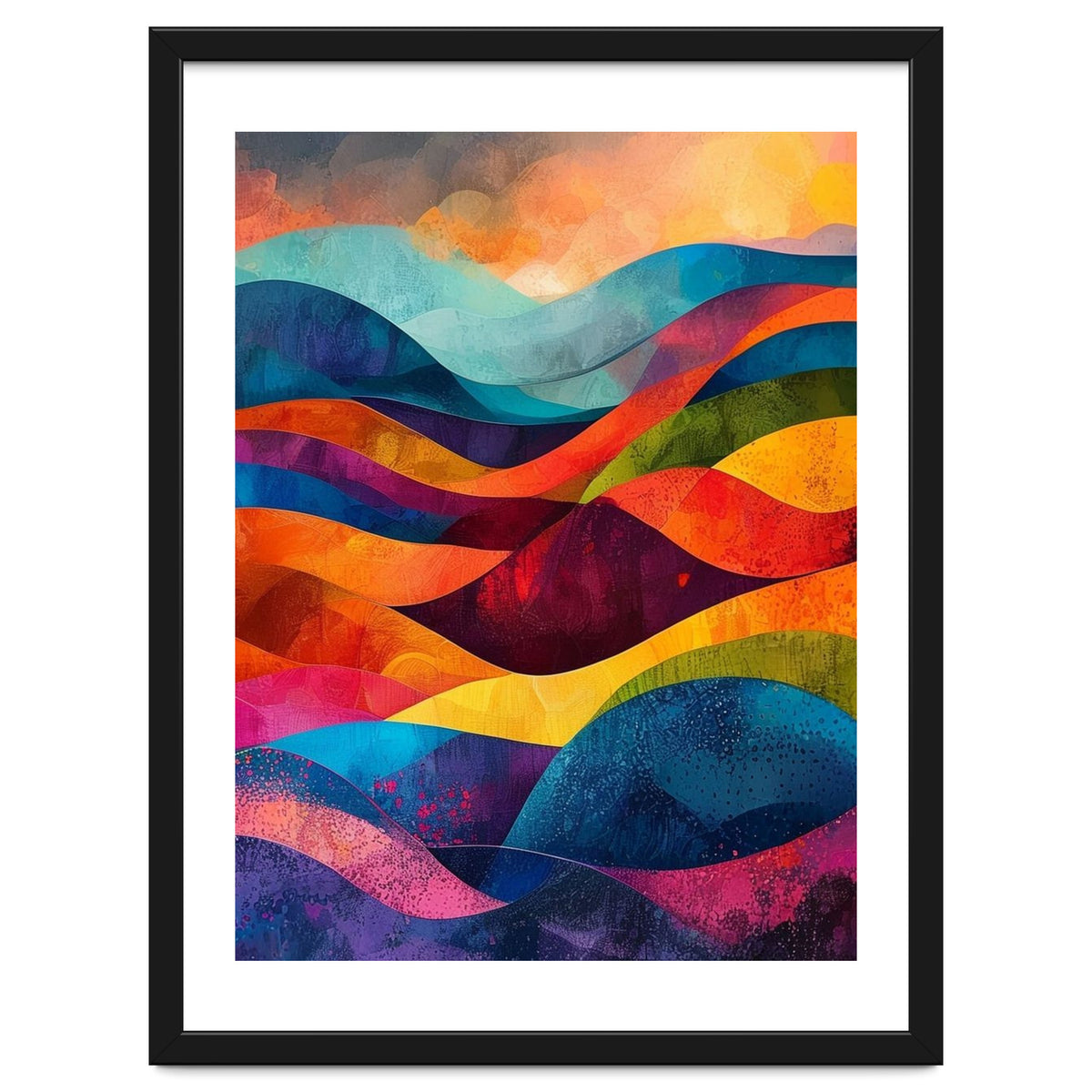 Abstract Rainbow Mountain Landscape
