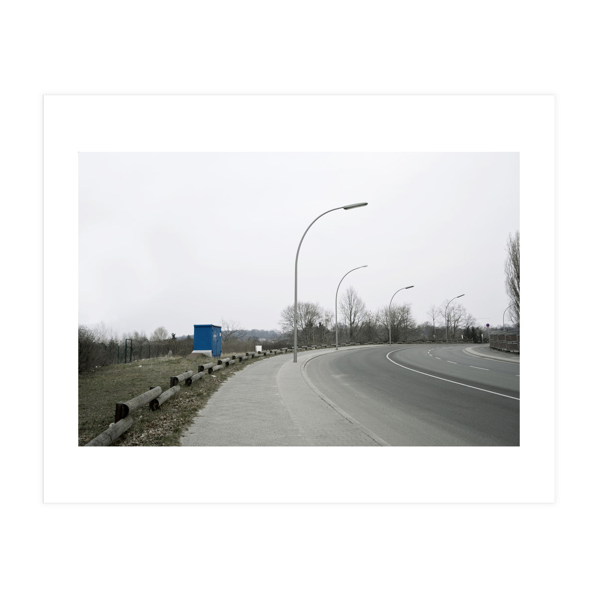 Street light on the curving road (Print Only)
