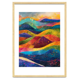Vibrant Abstract Patchwork Landscape Art thumbnail