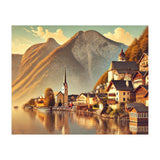 Vintage Hallstatt Poster, Austria (Print Only) thumbnail