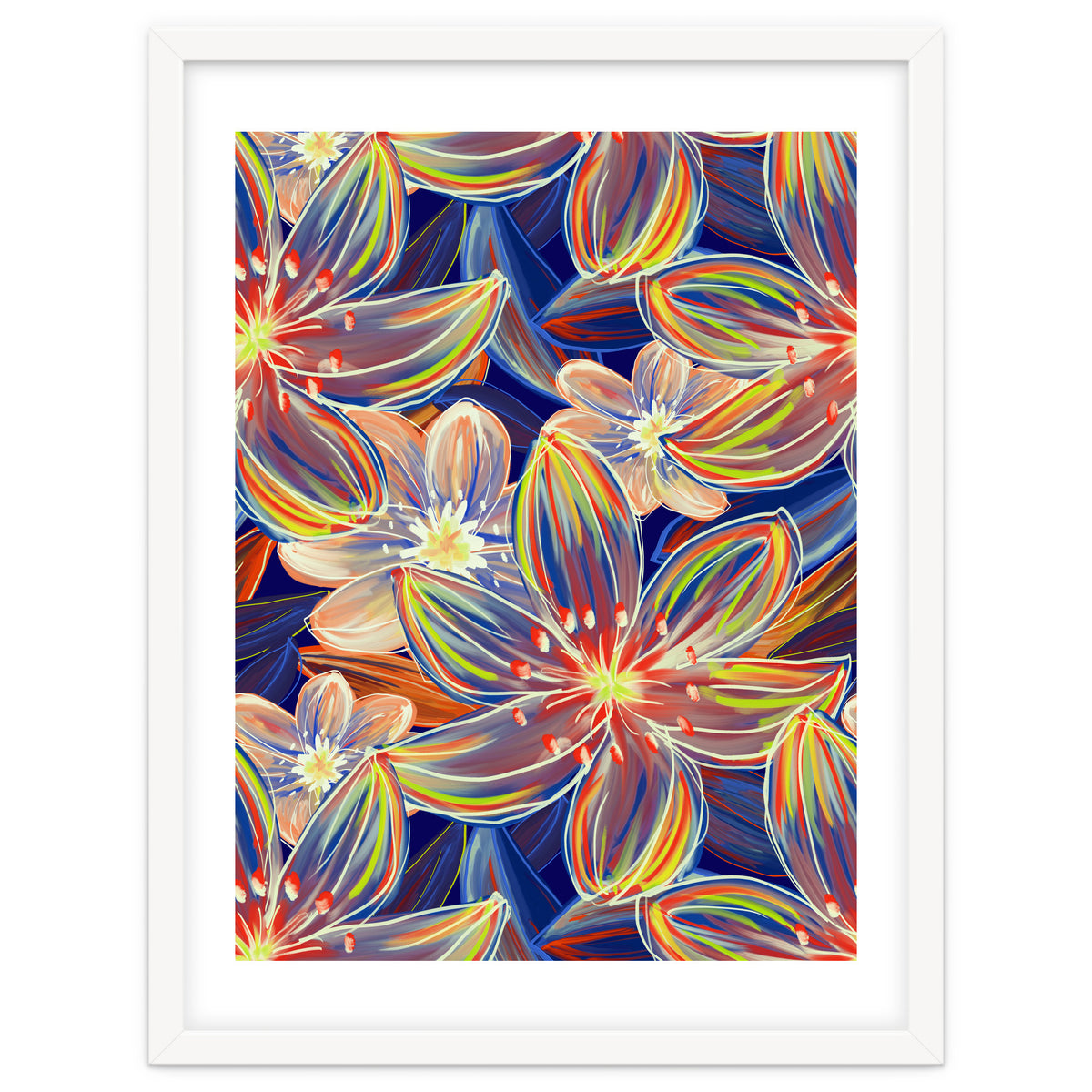 Fluo Bloom Orange & Blue