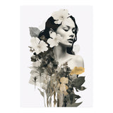 Collage Of A Woman And Flowers   (Print Only) thumbnail