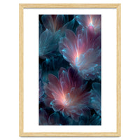 Luminous Bioluminescent Floral Abstract