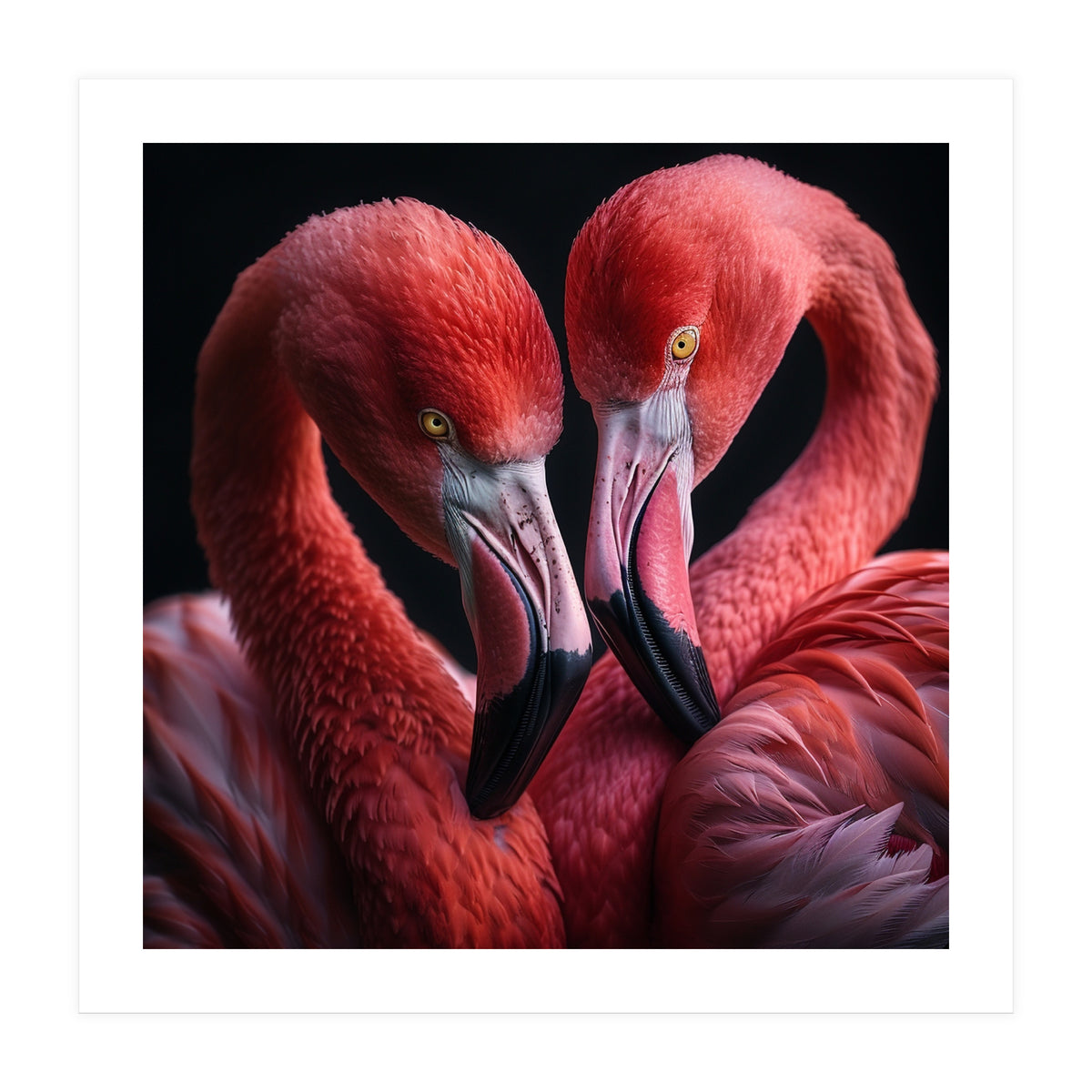 Two Flamingos Together (Print Only)