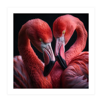 Two Flamingos Together (Print Only)