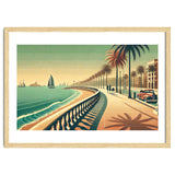 Vintage Coastal Promenade Poster thumbnail