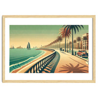 Vintage Coastal Promenade Poster