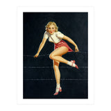 Pinup Girl Crossing The Barbed Wire (Print Only) thumbnail