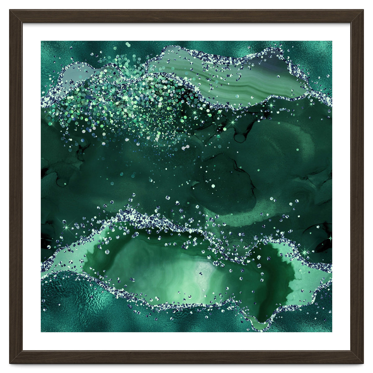 Emerald Glitter Agate Texture 04
